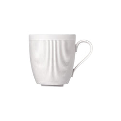 Stella Satin White velvety matte porcelain coffee mug by SIEGER by FÜRSTENBERG, handcrafted in Germany for refined coffee service.