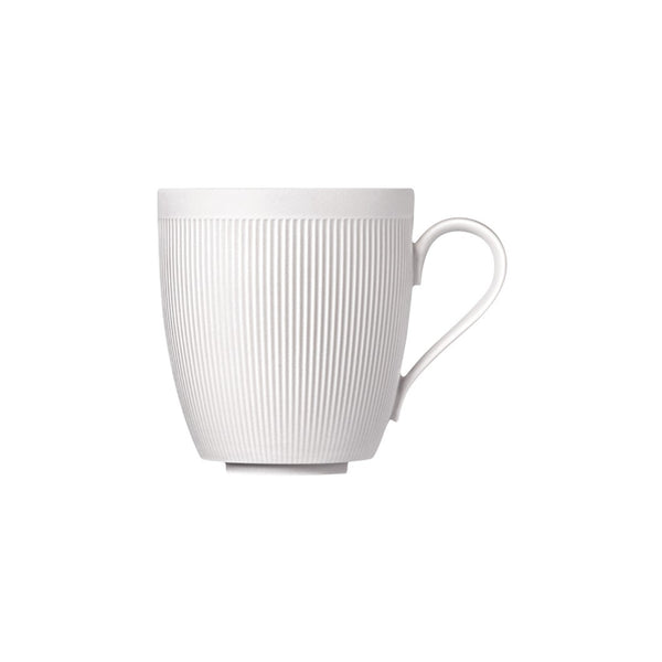 Stella Satin White velvety matte porcelain coffee mug by SIEGER by FÜRSTENBERG, handcrafted in Germany for refined coffee service.