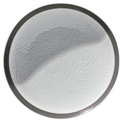Raynaud Minéral Platinum 17cm Limoges porcelain coupe plate with platinum rim and matte finish