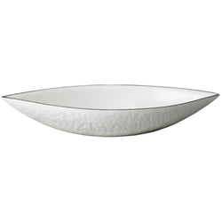Raynaud Minéral Platinum 23cm Limoges porcelain deep dish with platinum rim and matte finish