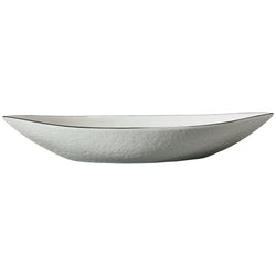 Raynaud Minéral Platinum 39.5cm Limoges porcelain deep dish with platinum rim for elegant serving