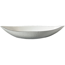Raynaud Minéral Platinum 58cm Limoges porcelain deep dish with platinum rim for grand table presentation