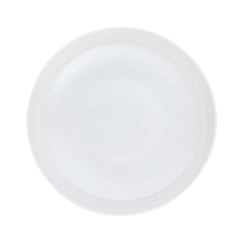 A white porcelain deep plate with a simple and elegant design from the 'Uni' Collection by Raynaud.