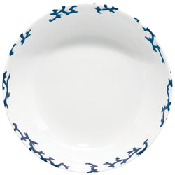 Deep Plate Cristobal Marine porcelain by Raynaud with marine blue coral motifs