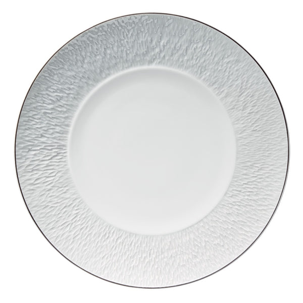 Raynaud Minéral Platinum 29cm Limoges porcelain dinner plate with platinum rim
