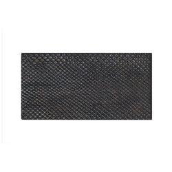 Double Faux Boa coaster in charcoal by Posh Trading Company, luxury resin-textured base