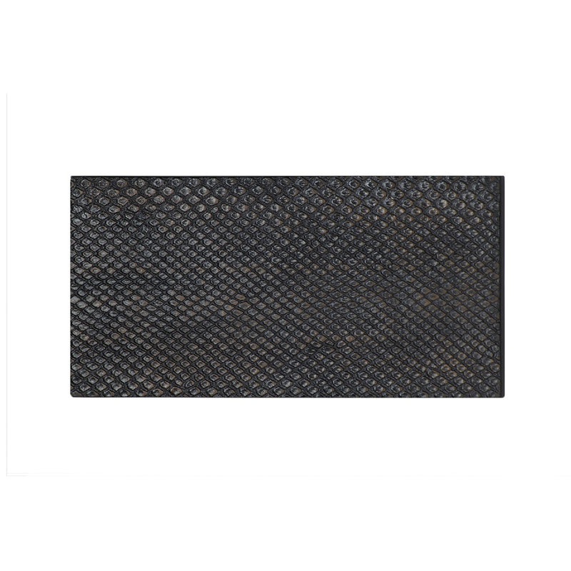 Double Faux Boa coaster in charcoal by Posh Trading Company, luxury resin-textured base