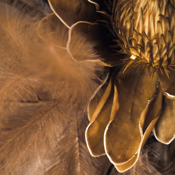 Faux Pineapple Flower Mustard