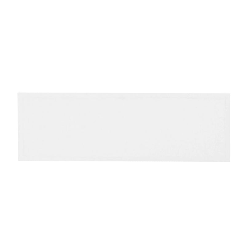 white long runner in linen on white background