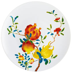 Harmonia luxury porcelain large bowl with white background fruit and floral motifs inspired by Chinese imperial art by Raynaud