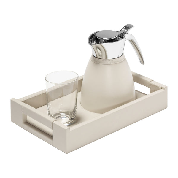 'Beaubourg' Tray Set with Water Carafe 'Vincennes' 0.6L, 1 Glass & Tray by Pigment France