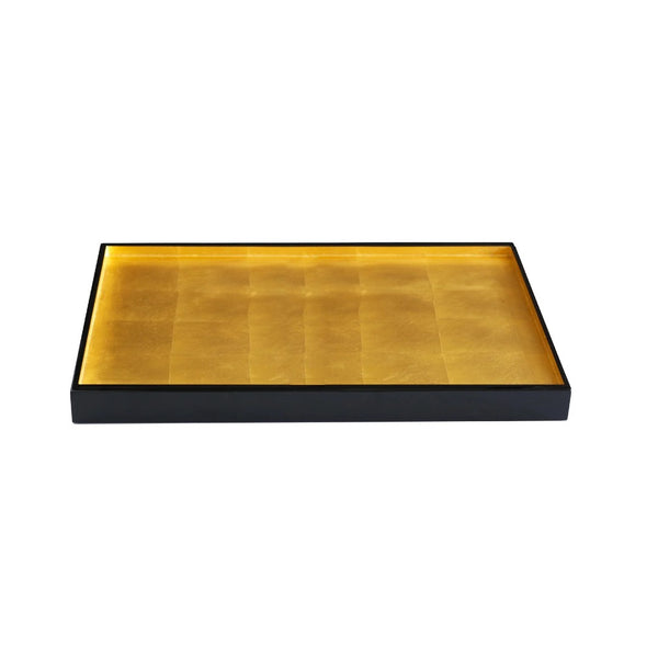 Medium London tray in gold leaf by Posh Trading Company, handcrafted with a lacquer finish and radiant golden tones.
