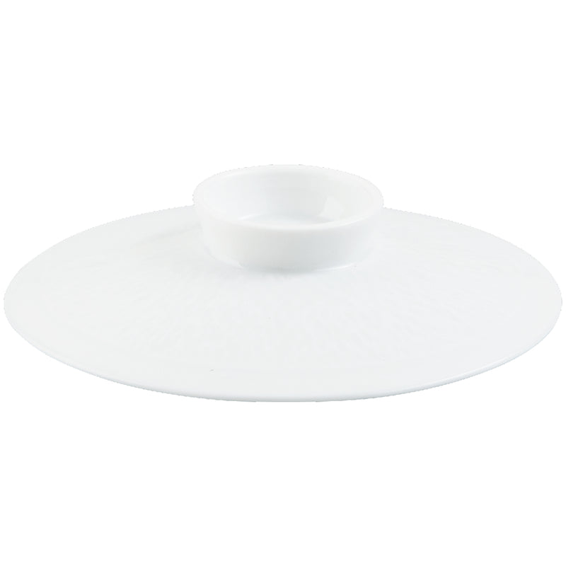 Minéral White porcelain lid for Chinese soup bowl 12 cm by Raynaud