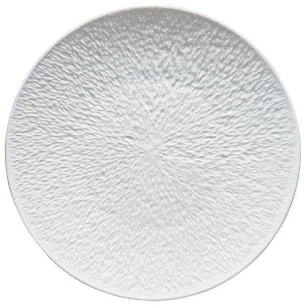 Fully engraved presentation plate in Minéral White porcelain by Raynaud Limoges
