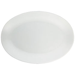A large white oval porcelain platter.