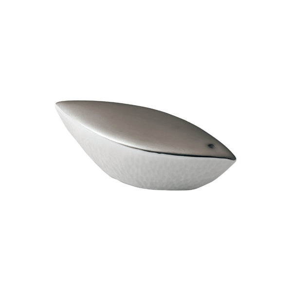 Raynaud Minéral Platinum porcelain pepper shaker with platinum top and sculptural form made in Limoges