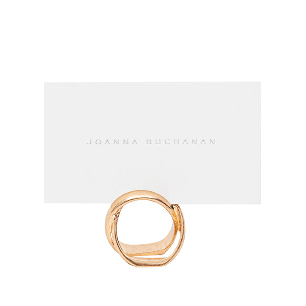 Knot Place Card Holders in Worned Gold Zinc Set of 8 by Joanna Buchanan