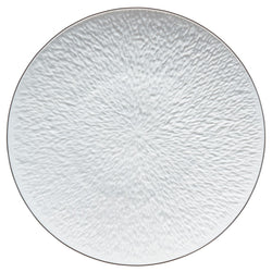 Raynaud Minéral Platinum fully engraved 32cm porcelain presentation plate with platinum rim made in Limoges