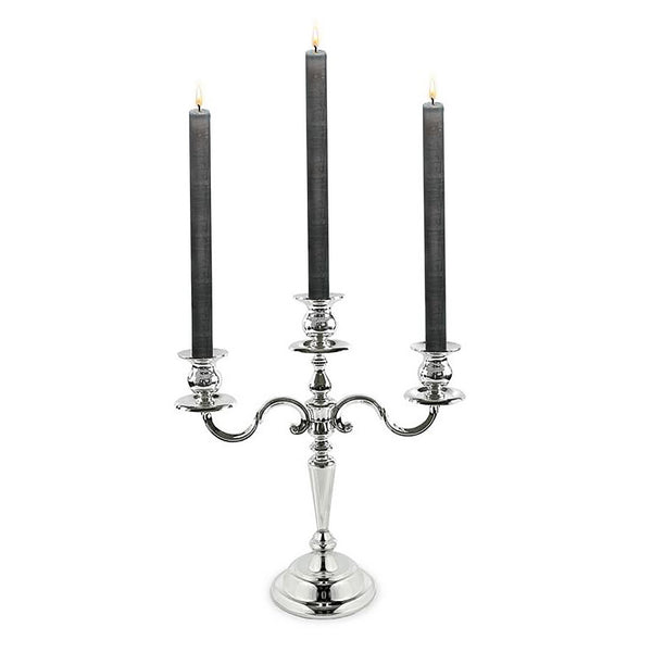 Edzard Regina 3-arm candelabra thinly silver-plated with vintage patina effect

