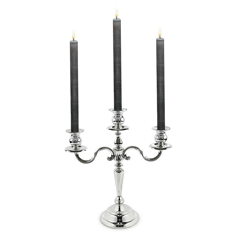 Edzard Regina 3-arm candelabra thinly silver-plated with vintage patina effect

