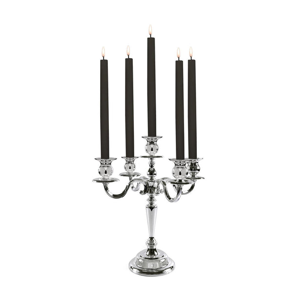 Edzard Regina 5-arm candelabra in thin silver plate with elegant vintage patina


