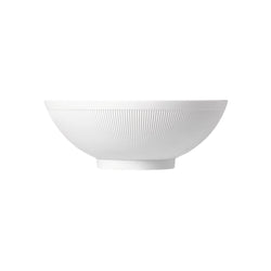 Stella Satin White large 20cm velvety matte porcelain salad bowl by SIEGER by FÜRSTENBERG, handcrafted in Germany for elegant dining.