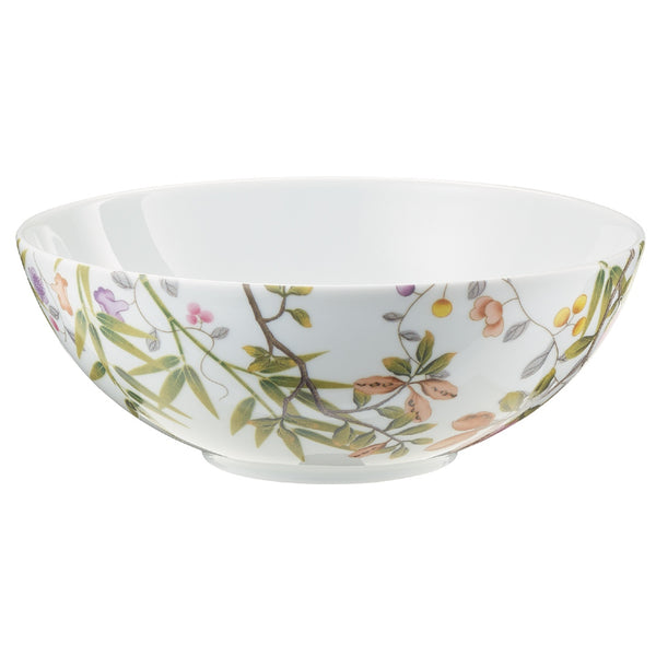 white porcelain bowl with floral pattern