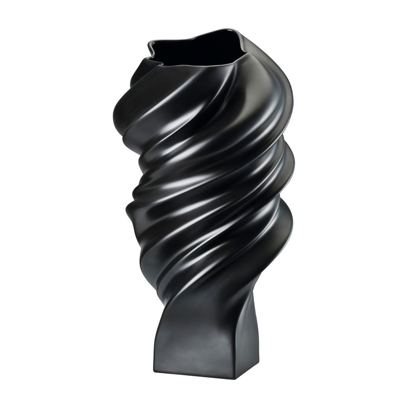 Vase Squall Black from Rosenthal on white background