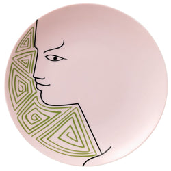 Raynaud porcelain starter and dessert plate Béatrice Jean Cocteau pink