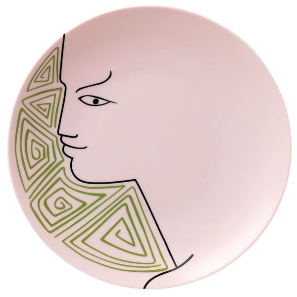 Raynaud porcelain starter and dessert plate Béatrice Jean Cocteau pink