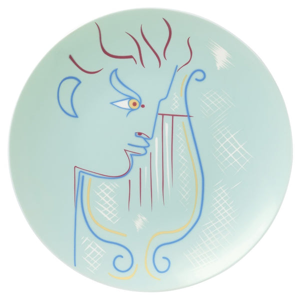 Raynaud porcelain starter and dessert plate Orphée à la Lyre Jean Cocteau