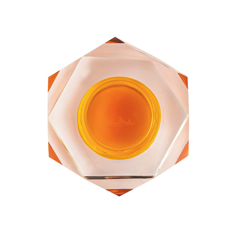Stella table light in yellow mouth-blown glass with soft ambient glow by Rosenthal