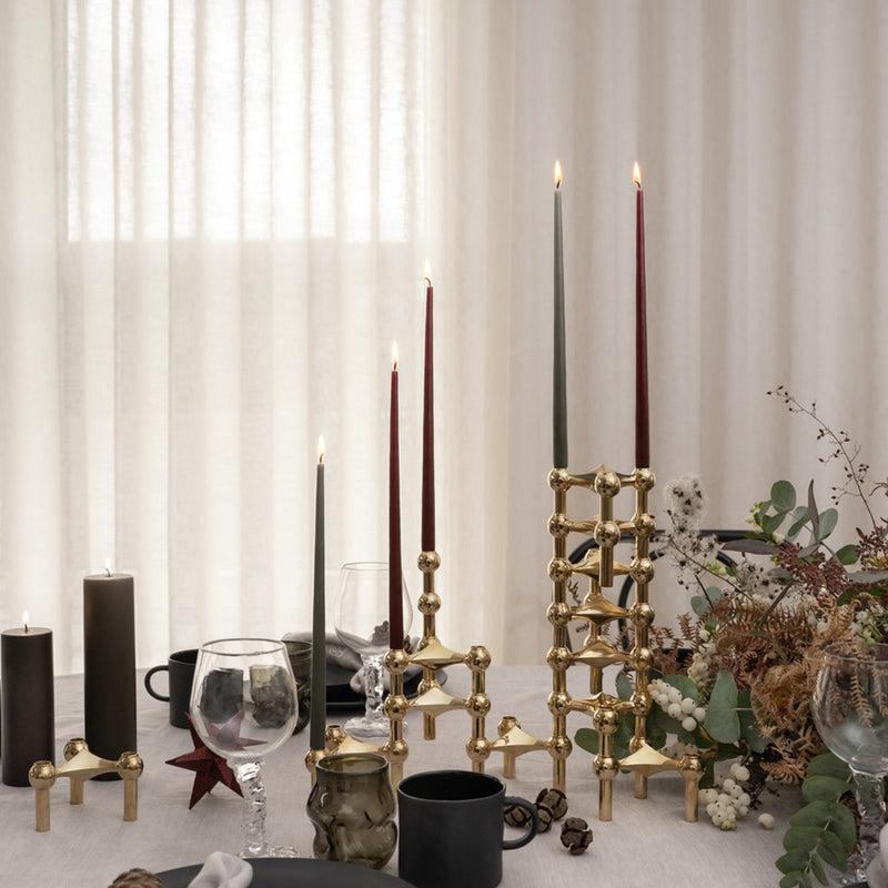 Stoff Nagel candle holder styled for festive season