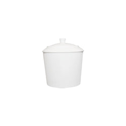 Infini White Limoges porcelain sugar box with engraved detailing by Haviland