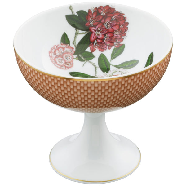 Raynaud porcelain sundae cup Trésor Fleuri with rhododendron motif