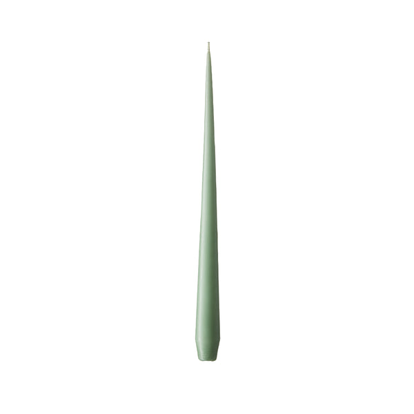 Taper candle in Pale Green Matt by Ester & Erik, hand-dipped with soft matte finish