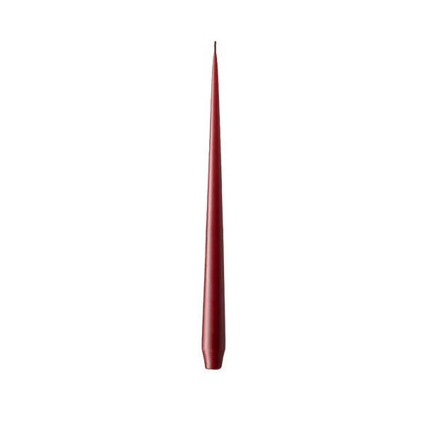 Taper candle in Red Matt by Ester & Erik, hand-dipped with velvety matte finish and rich festive tone