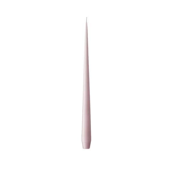 Taper candle in Soft Pink Matt by Ester & Erik, hand-dipped with velvety blush finish