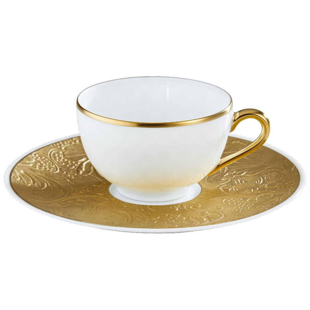 Tea Cup & Saucer 20cl – Italian Renaissance Gold | Raynaud – Amiramour