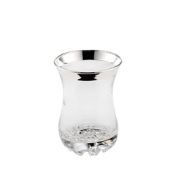 Luxury Tea Glass Crystal with 1cm Fine Silver Rim – Aladdin Collection by Sonja Quandt