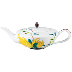 Harmonia luxury porcelain teapot with fruit and floral motifs inspired by Chinese imperial art by Raynaud