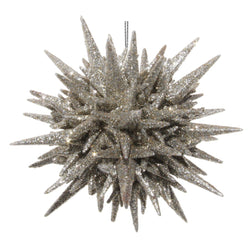 Dark silver glitter 3D star ornament, designed for luxury Christmas decor and elegant holiday styling.