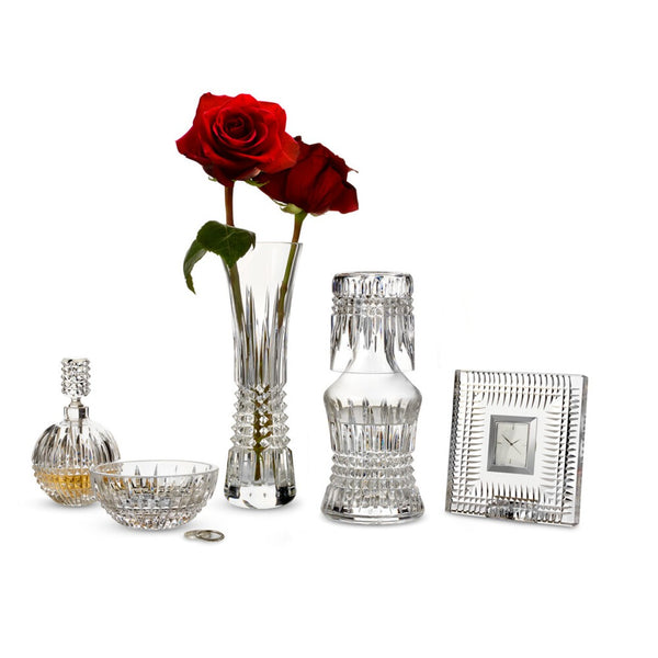 Vase Lismore Diamond crystal bud by Waterford, cut glass luxury vase for elegant interiors