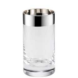 Luxury Water Glass Crystal with 2cm Fine Silver Rim – Paris Collection by Sonja Quandt