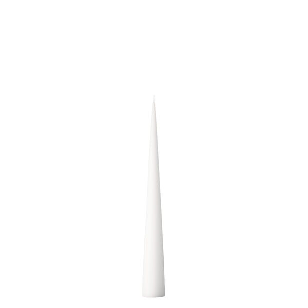 White Matt cone candle 26cm by Ester & Erik, self-standing with velvety matte finish

