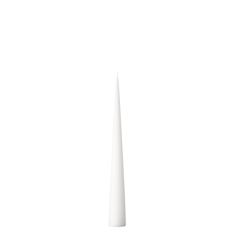 White Matt cone candle 26cm by Ester & Erik, self-standing with velvety matte finish

