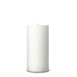 A white matte Ester & Erik pillar candle, 15cm in height, displayed against a white background.