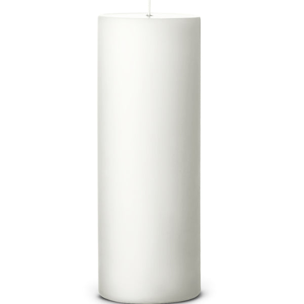 White Matt pillar candle 30cm by Ester & Erik, hand-dipped with tall silhouette