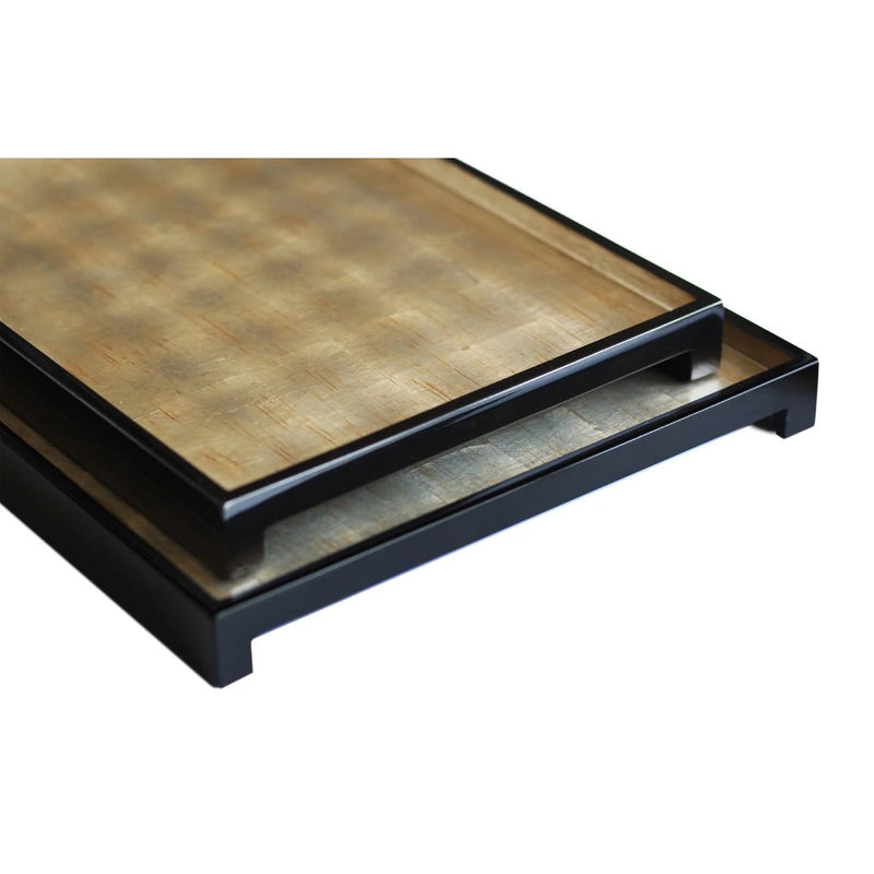 2 Different size Windsor Silver Leaf Tray by Posh Trading Co.