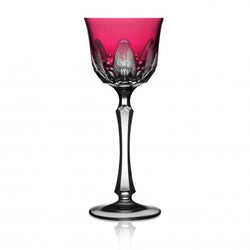 Luxury Wine Glass in Raspberry Red Crystal – Captiva by Varga Crystal